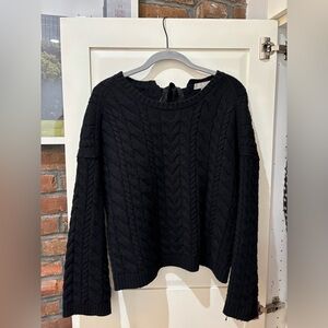 J. Crew Black Cable Knit Sweater